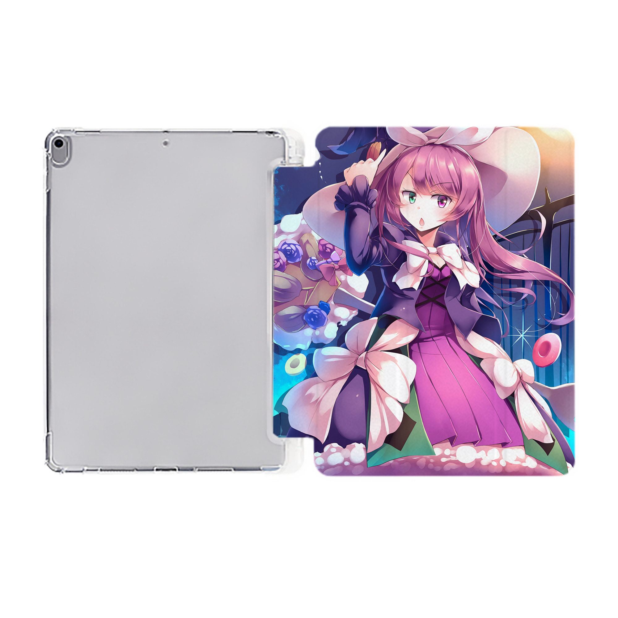 （画像用） 遊☆戯☆王 Yu-Gi-Oh! IPad ケース ペン収納付き 三つ折りスタンド PUレザー×シリコン 対応機種9.5/10.5/10.9インチ